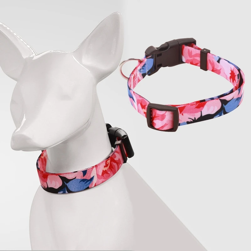 

10Styles Bohemian Pet Collars Fashion Printed Adjustable Puppy Collar High-Quality National Style Neckband For Medium Large Dog