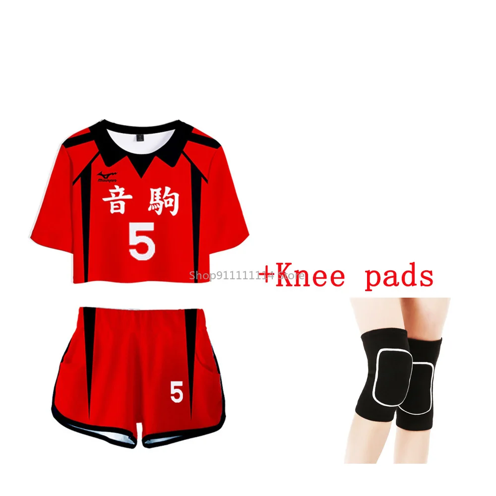 Haikyuu!! Cosplay Costume Karasuno Shyouyou Shirt Shorts Knee Pads Hinata Nekoma High School Sports Uniform Halloween Party Gift |