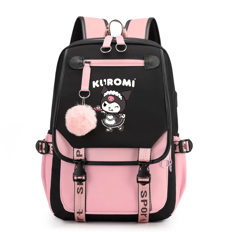 

Sanrio Kawaii My Melody Kuromi Pupil Schoolbag Junior High School Large-capacity Casual Lightweight Backpack Student Back Gift