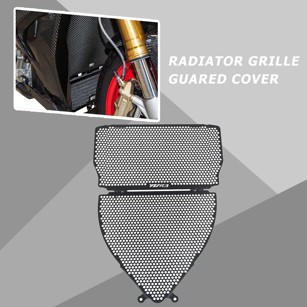 

For YAMAHA YZF R3 YZF-R3 YZFR3 2015 2017 2016 2018 Motorcycle Accessories R3 Radiator Grille Guard Cover Header Guard Protector