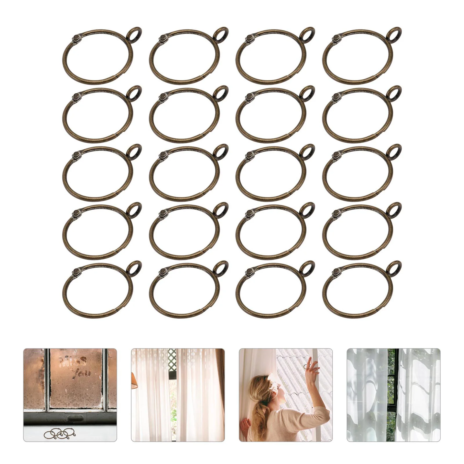 

Curtain Rings Hanging Shower Drapery Hooks Eyelet Eyelets Clamp Ring Window Rod Duty Heavy Accessories Hangers Clip Hook Glide