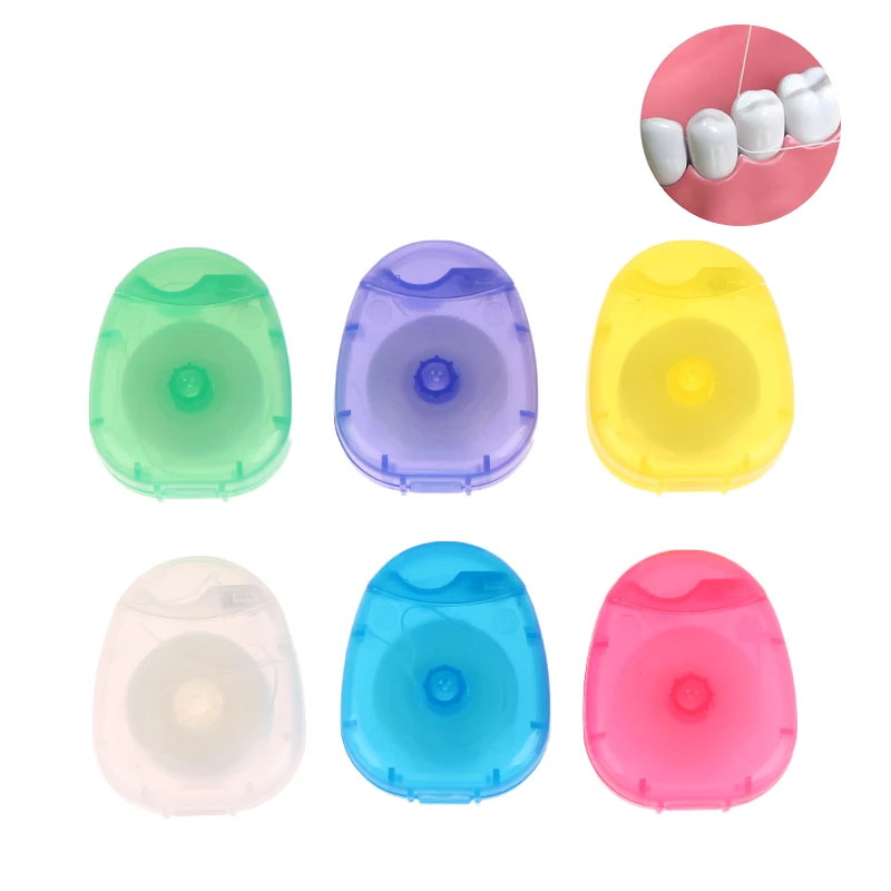

1Box 50m Dental Flosser Oral Care Essential Floss Dental Floss With Case Dental Hygiene Useful Clean Tooth Tools