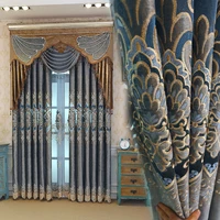 flannel european embroidered curtains water soluble hollow tie rong lian tou window curtain for living room bedroom