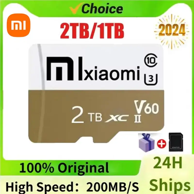 Карта памяти Xiaomi Mijia 2 ТБ Micro TF SD высокоскоростная карта 128 ГБ 256 U3 A2 флэш-карта 1 для