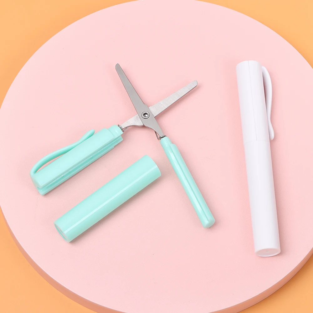 

Multifunction Pen Shape Scissors Creative Paper-Cutting Art Tool Safe Portable Student Kid Fold Stationery School Supplies