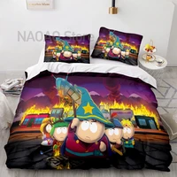 the south parks duvet cover pillowcase bedding set single twin full size for kids adults bedroom decor