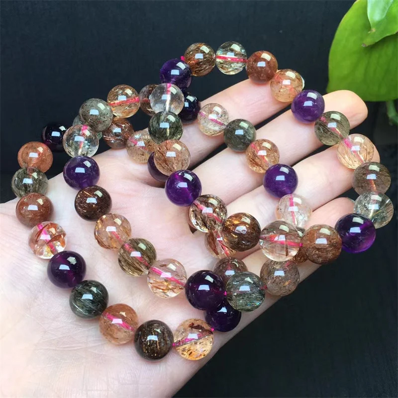 Браслет из натуральной черной смородины 10 мм лечебный Хрустальный драгоценный