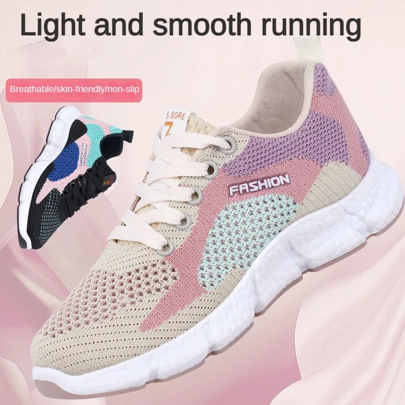 Women Sneaker Casual Shoes Breathable Mesh Lace-up Sneakers Ladies Platform Vulcanized Shoes Women Shoes 2023 Zapatillas Mujer