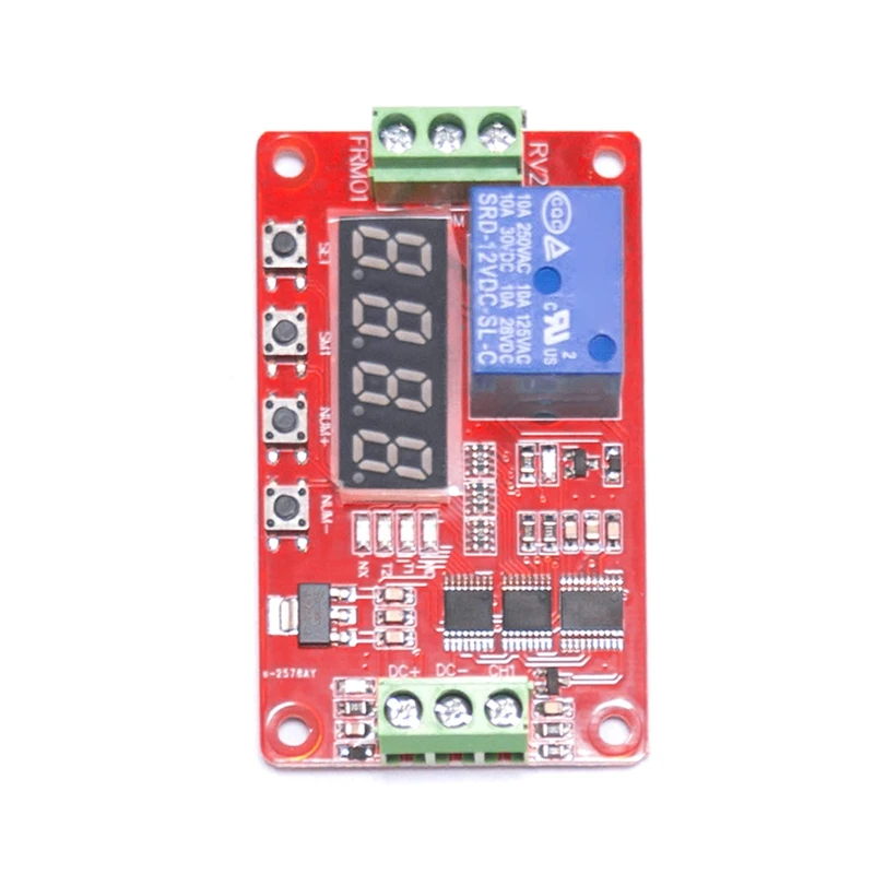 Фото FRM01 PLC Digital реле дисплея Module 12V релейный модуль контроля задержки времени №3
