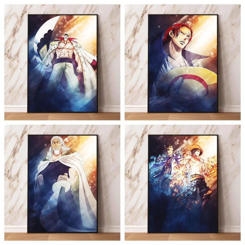 

Аниме One Piece персонажи картины Эдвард Ньюгейт Shanks наклейки на стену подарки комната Домашний Декоративный плакат игрушки подвесные принты