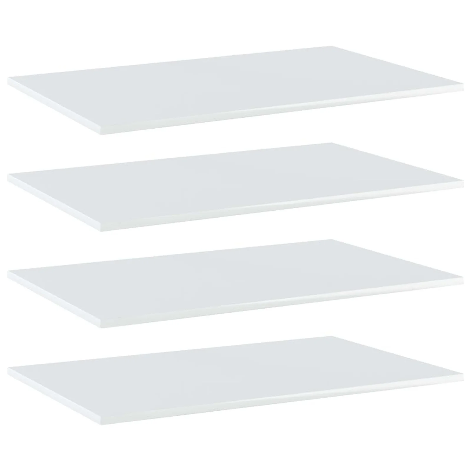 

Bookshelf Boards 4 pcs High Gloss White 31.5"x19.7"x0.6" Chipboard