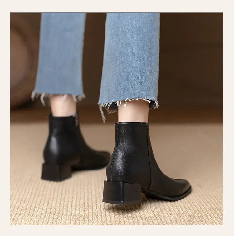 Женские ботильоны в британском стиле новые остроконечные ботинки челси уличная