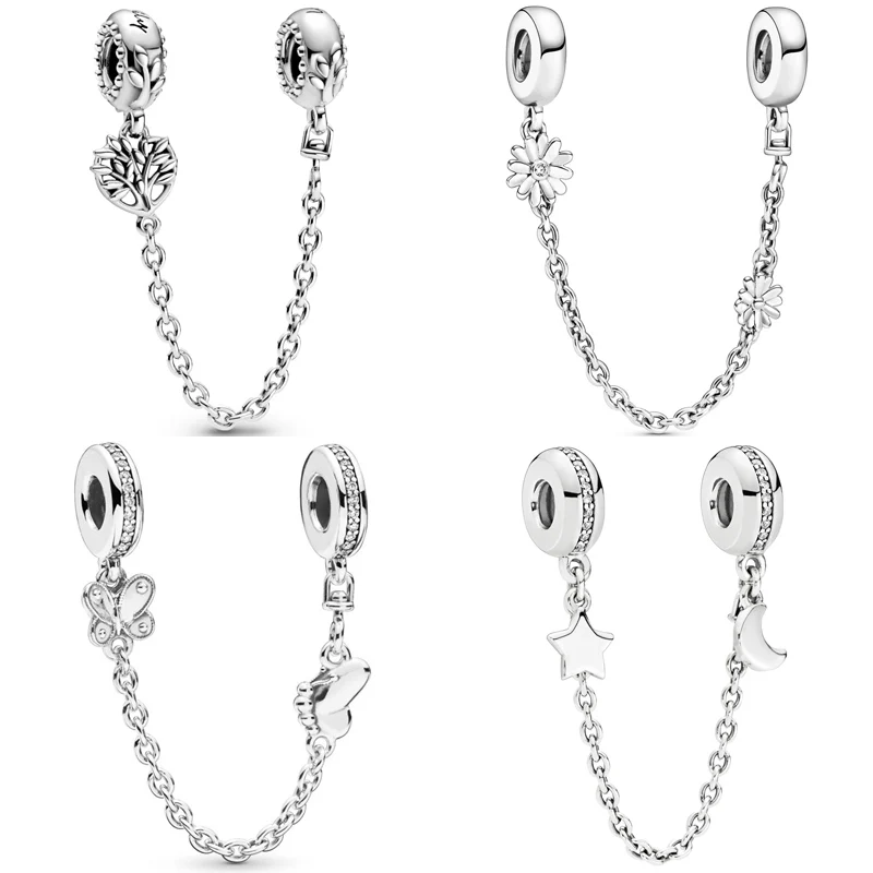 Браслет из серебра 925 пробы с бусинами и шармами сделай сам