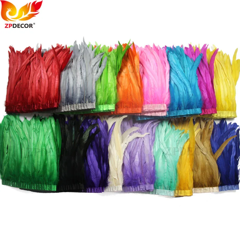 

25-30CM Chicken Feathers Trim 2 Yard Per Lot Use Made of Rooster Tail