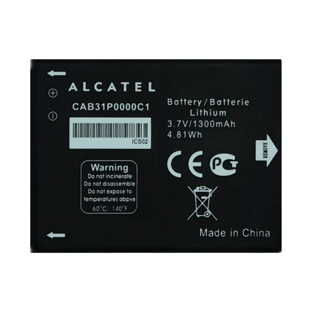 Сменный аккумулятор CAB31P0000C1 1300 мАч для Alcatel One Touch 4033D 4032D POP C3 Pixi 4007D BY71 батарея