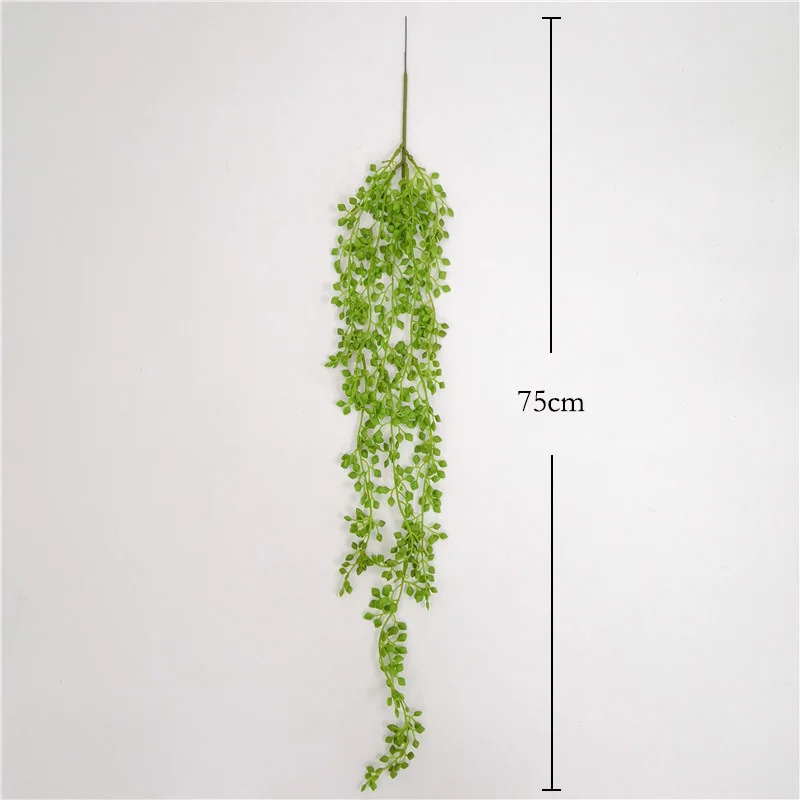 Artificial Succulents Plant Real Touch Lover Tears Green Vine Flower Hanging Rattan Wall Garden Decor Plants Simulation Flower images - 6