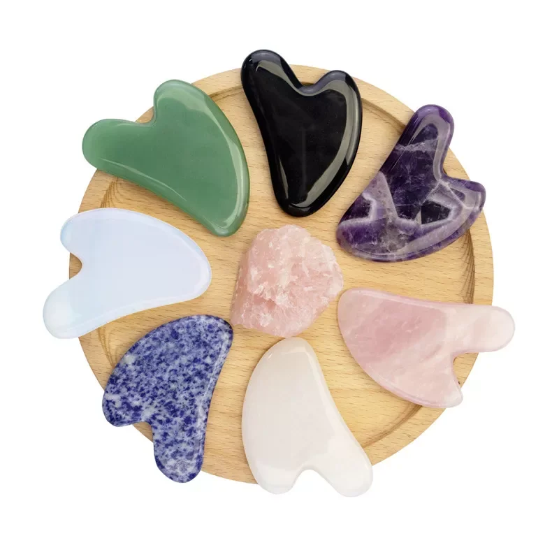 

Natural Stone GuaSha Jade Facial Beauty Scraping Massage Tools Firm Skin Care Face Gua Sha SPA Physical Therapy Gue Che Roller