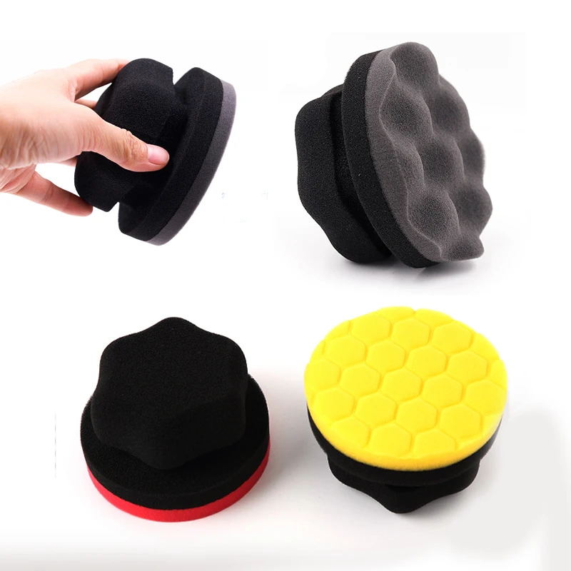 

Car Waxing Sponge Tire Waxing Polishing Sponge High Density Cleaning Brush Polishing Crystal Sponge handheld Car Detailing Tools