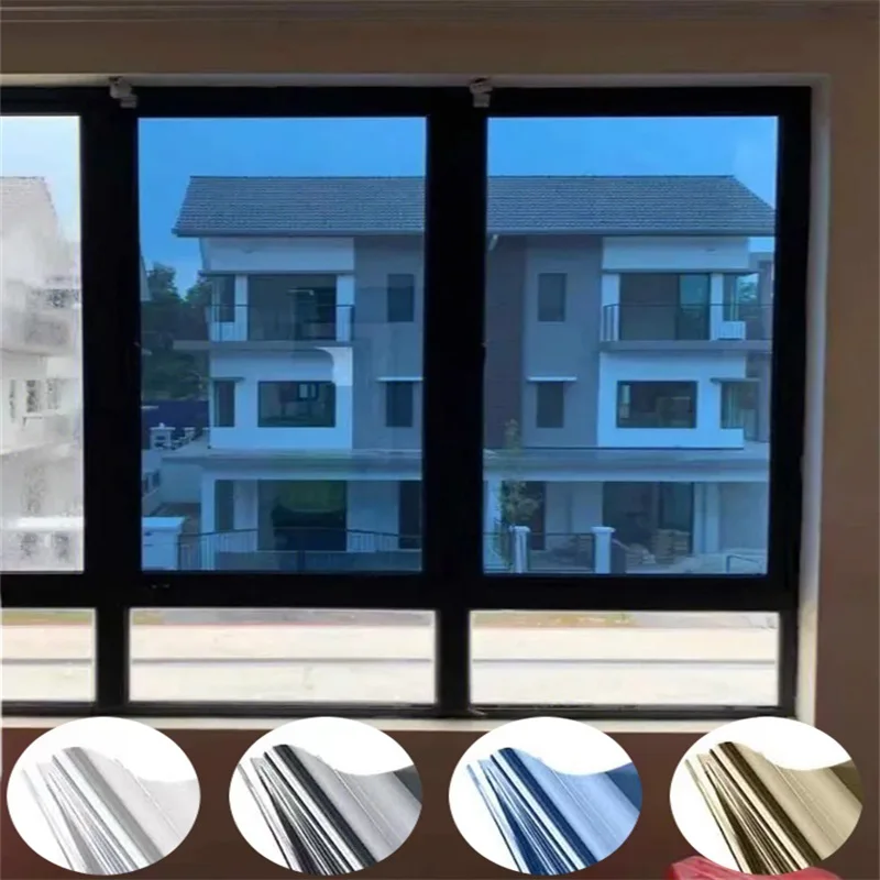 

Window Film Night Privacy Indoor Insulation Nordic Ir Blackout Uv No Glue Transparent Tint Glass Stickers Nature Coloured Home