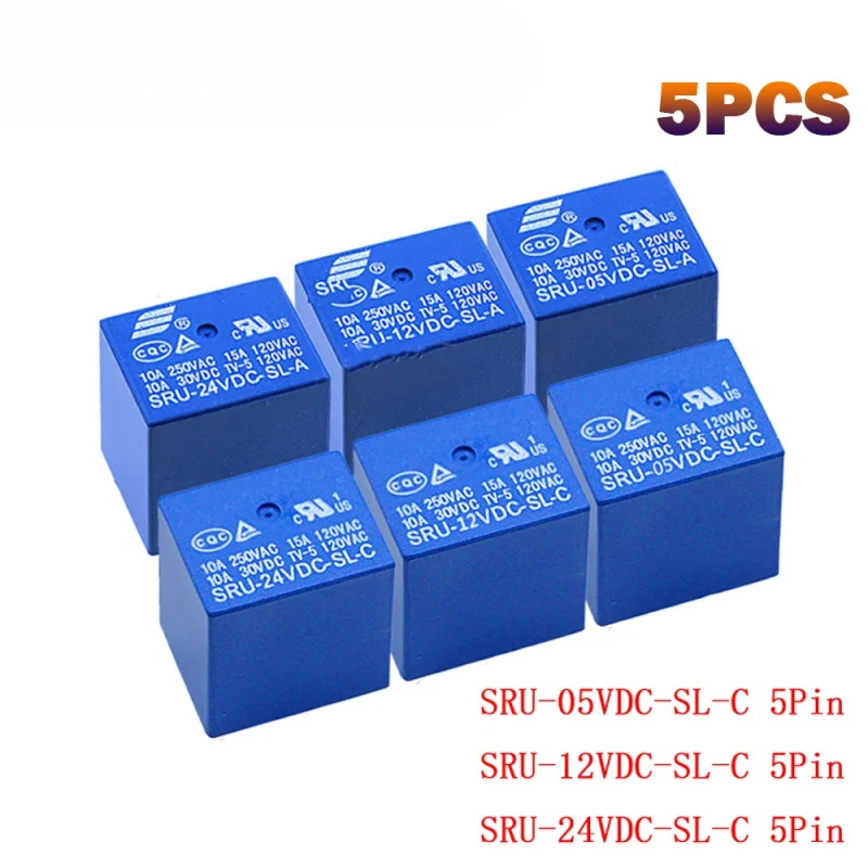 5 шт. реле Φ 05 12 24 V реле 5PIN Φ 12V 24 V Φ 4-контактное реле