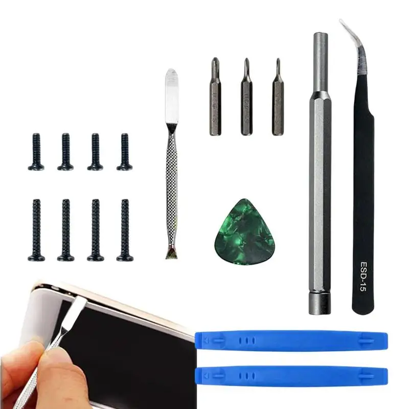 

Spudger Pry Tool Pry Remover Electronic Repair Tools Kit Dual Ends Metal Spudgers And Anti-Static Tweezers For Tablets Laptop