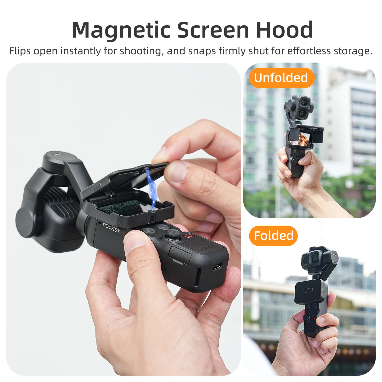 Фото Защитный чехол-козырек от солнца для экрана камеры DJI Osmo Pocket 4P/4/3, аксессуар для блокировки света №5