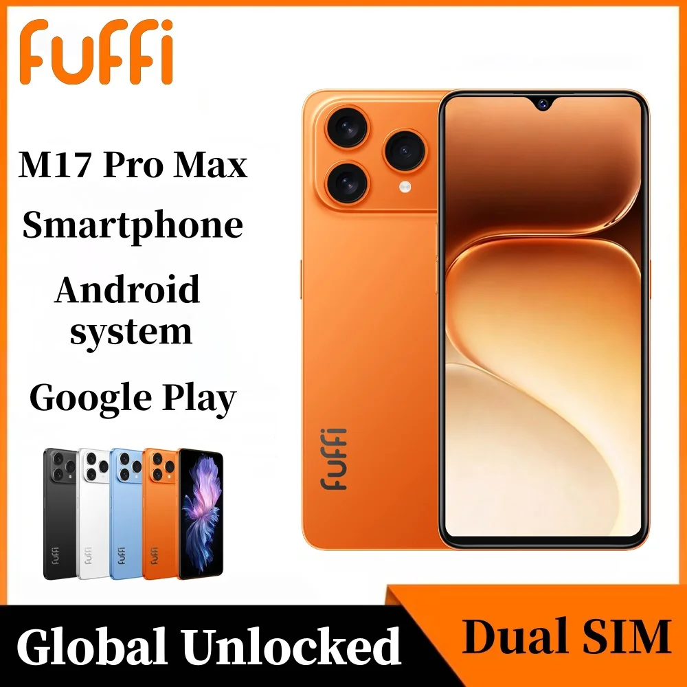 Фото Смартфон FUFFI Global Vision M17 Pro Max, Android, 8 ГБ ОЗУ, 256 ГБ ПЗУ, 6,53-дюймовый экран, 24 МП + 48 МП, две SIM-карты, мобильные телефоны с поддержкой сети 4G №1