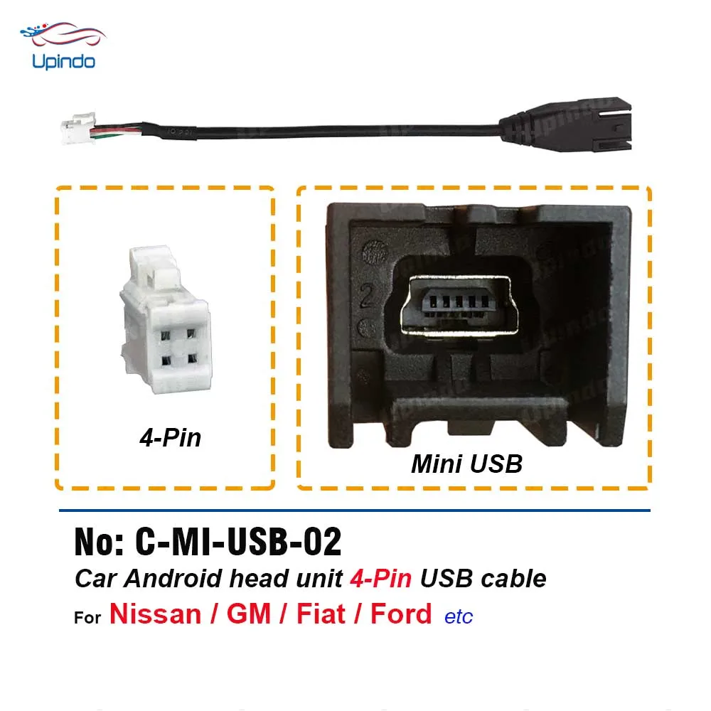 Cable Connector Android 4 6 Pin Socket To Mini Usb  Wiring Harness Adapter For Nissan Chevrolet Fiat Renault Jeep