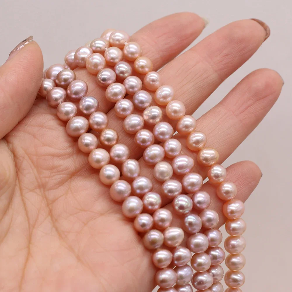 Бусины из натурального пресноводного жемчуга ААА круглой формы свободные