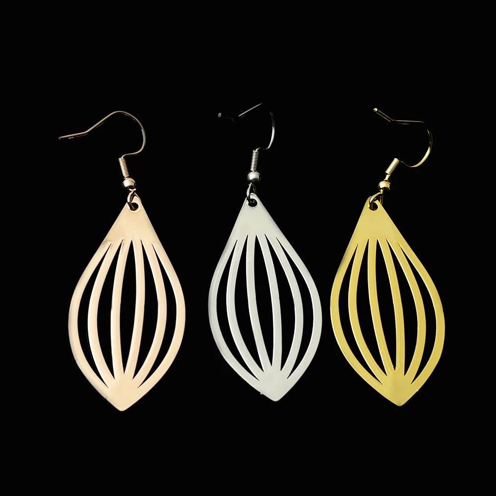 

Football Ear Hangers Earrings for Women Stainless Steel Ear Hooks Simple Design Water Drop Shape Girl Dangle Gold Earring Gift