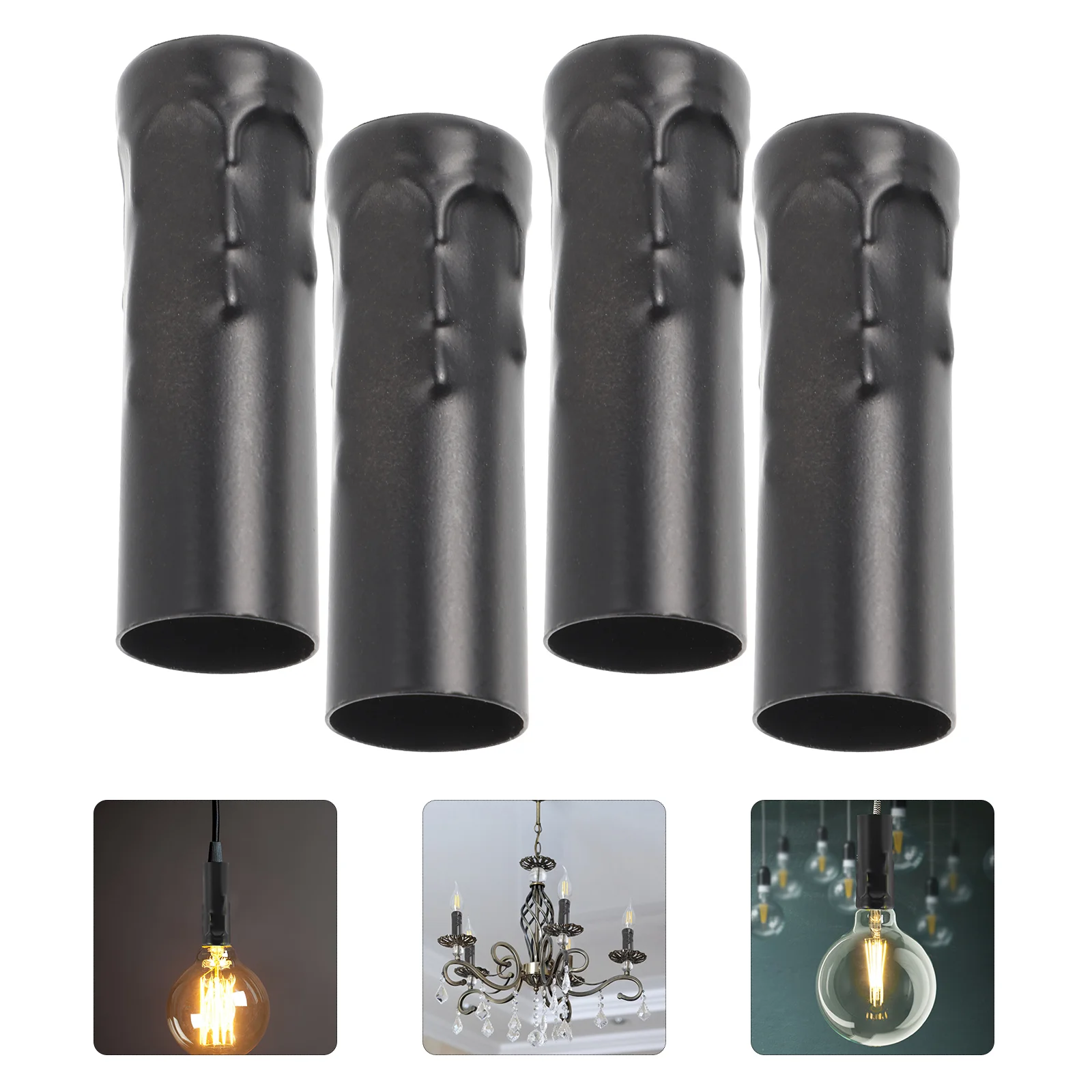

Covers Base Socket Sleeves Chandelier Lamp Chandeliers Lighting Parts Light Black Replacement Sleeve Candelabra Cover E14