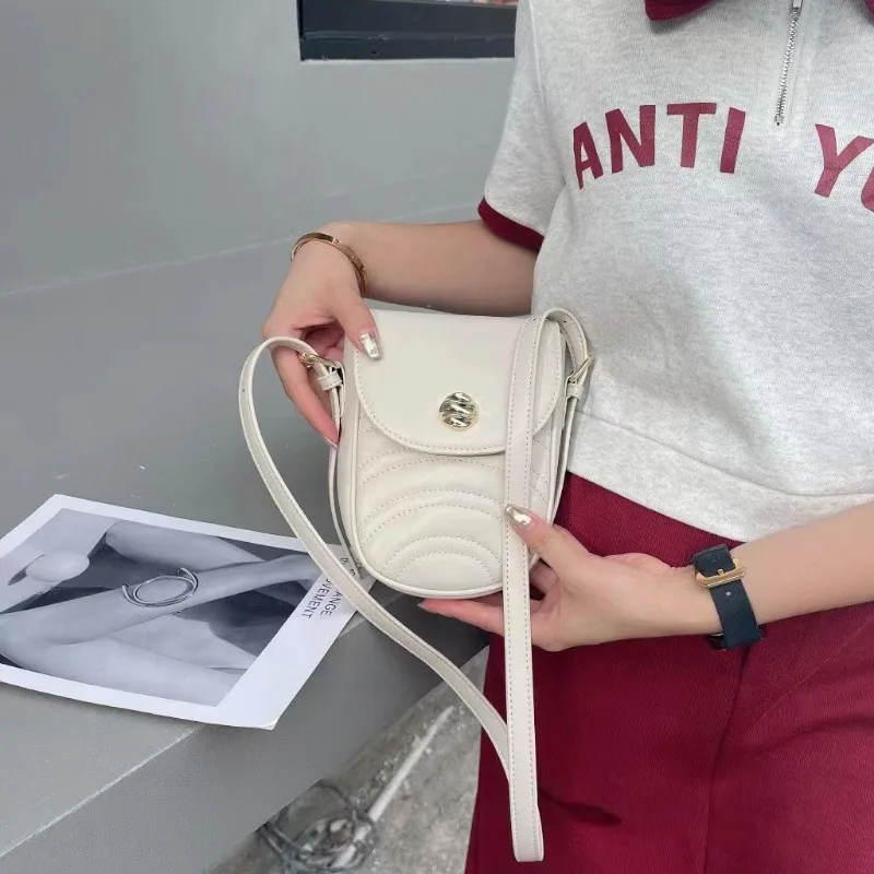 Новинка 2024 милая сумка через плечо повседневная универсальная однотонная