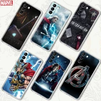 thor hammer marvel hero silicone case for samsung galaxy s21 s20 fe s22 ultra s10e s9 plus 5g soft clear phone cover coque