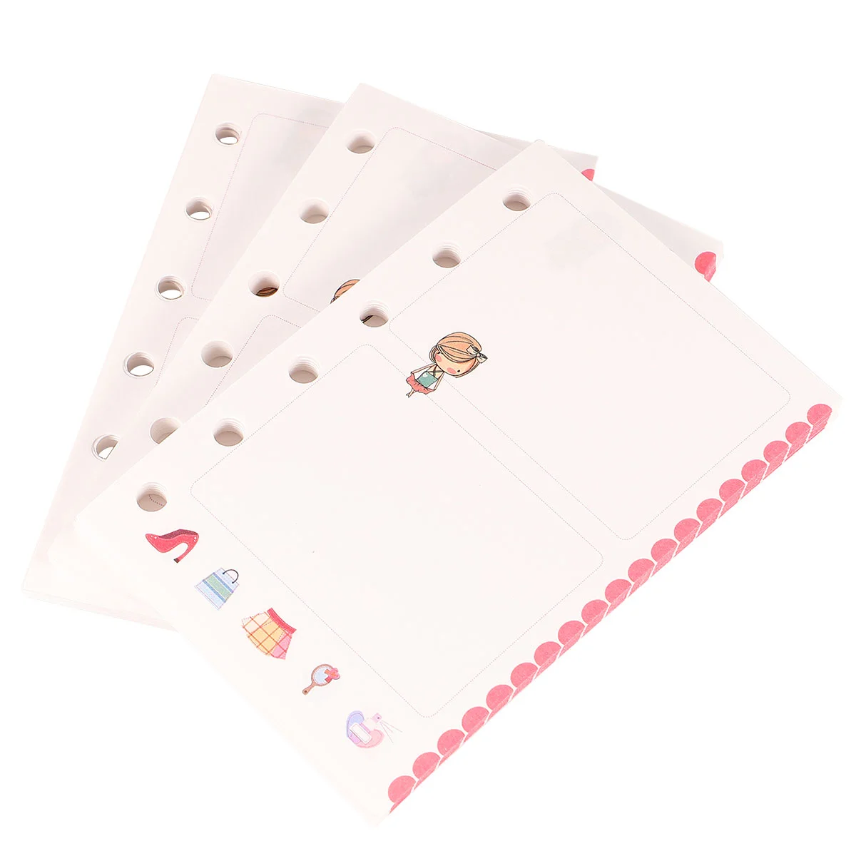 

Paper Loose Leaf Refill A7 Filler Notebook Inserts Planner Papers Hole Wide Binder Ruled Office Replacement Core The Colored