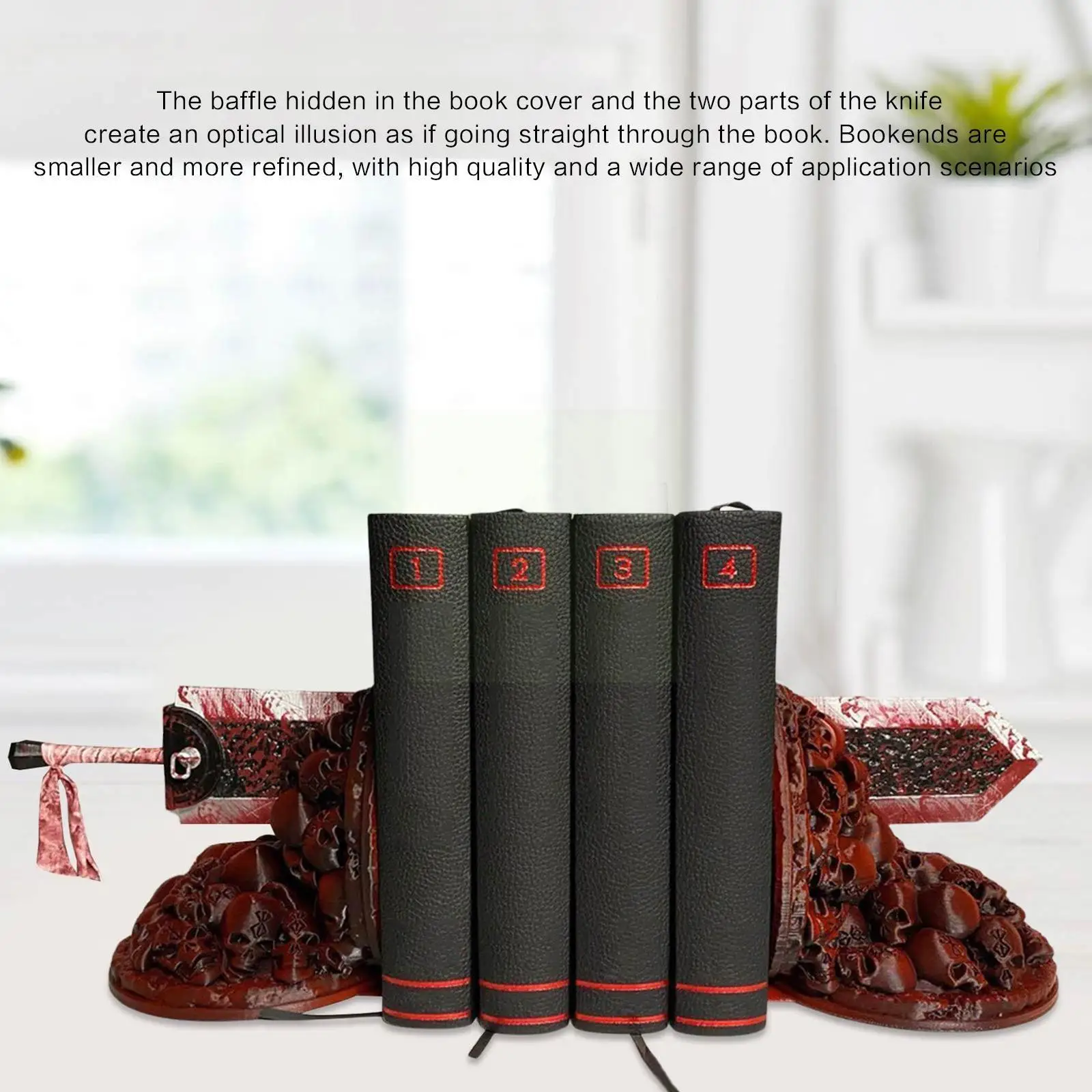 

Berserk Bookends Furious Bookends Dragon Slayer Resin Craft Bookshelf Home Decorative Artwork Decora Study Ornament Desktop R1q5