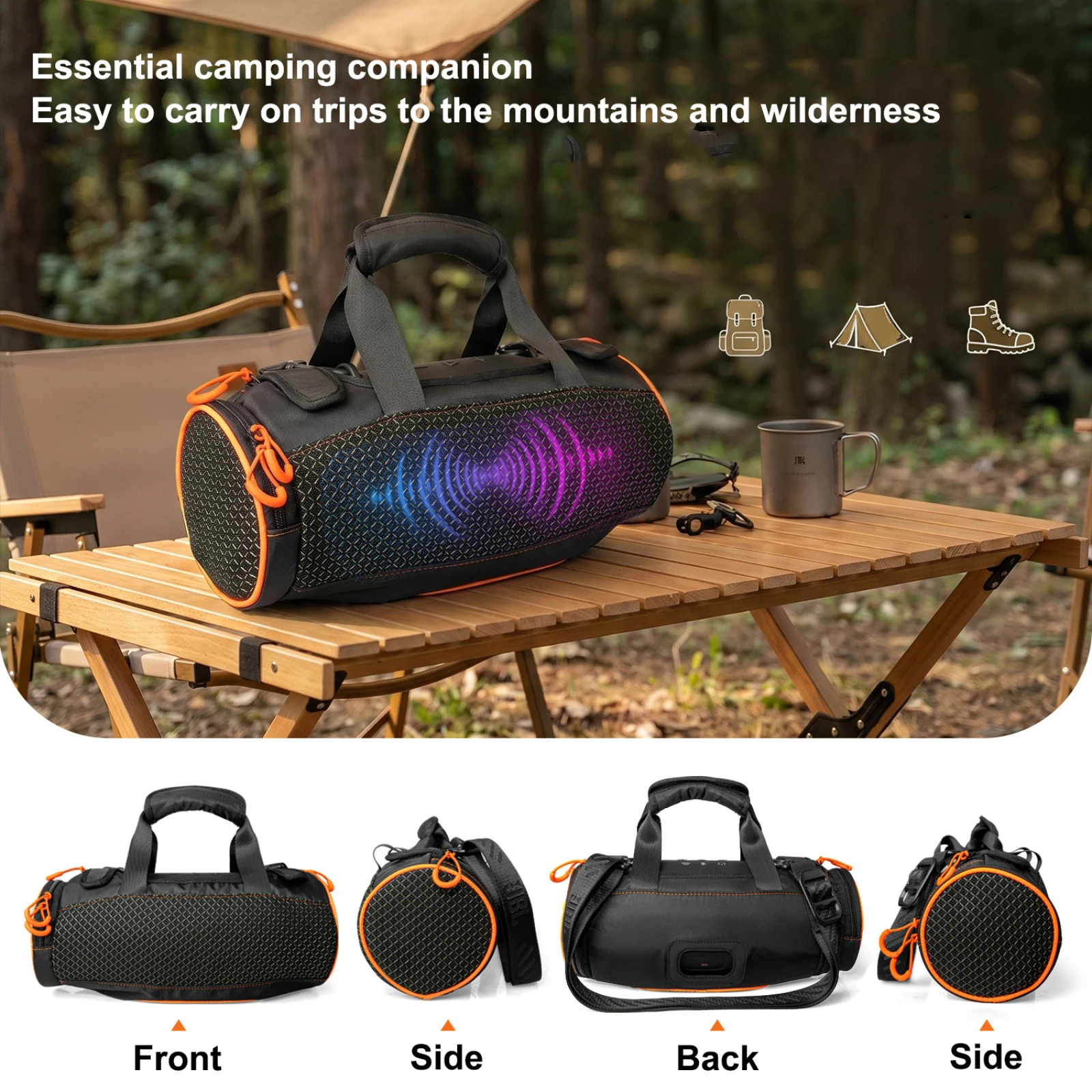 Фото Дорожная сумка для портативной колонки JBL Xtreme 5, чехол для хранения колонки, защитный чехол с ремнем для переноски и боковым карманом №5