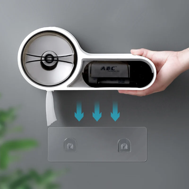 

Portable Toilet Paper Holder For A Bathroom Waterproof Toilet Paper Holder Wall-mounted Tissue Box WC Bathroom Accessories
