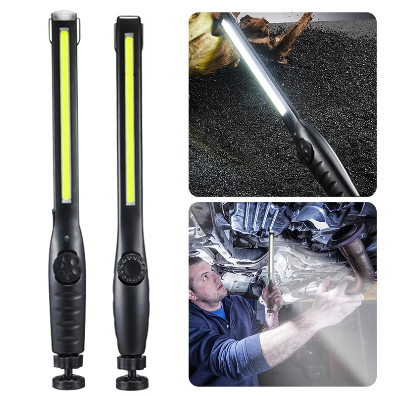 

Рабочий карманный фонарик COB, 1200 мАч, перезаряжаемый портативный фонарь для экстренных ситуаций, осмотр на 360 °, лампа для кемпинга