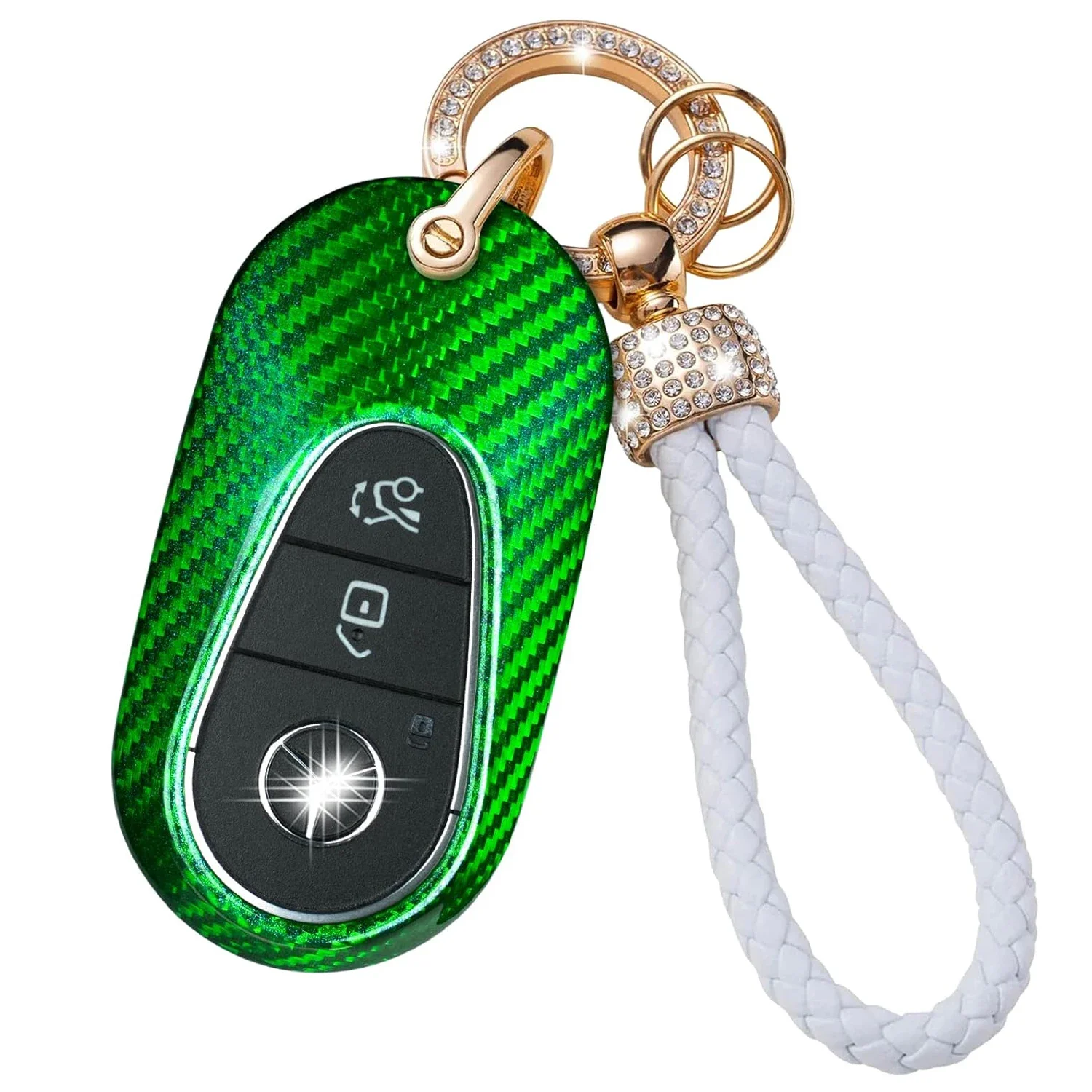 Чехол для ключей из углеродного волокна защитный чехол Benz EQS450 EQE350 S580 C300 C-Class S-Class