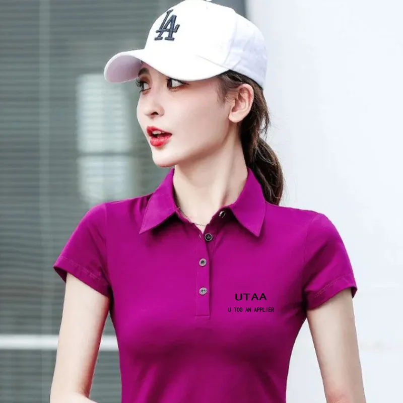 23 summer new breathable golf UTAA brand Polo shirt ladies casual short-sleeved summer ladies Polo shirt sports T-shirt.