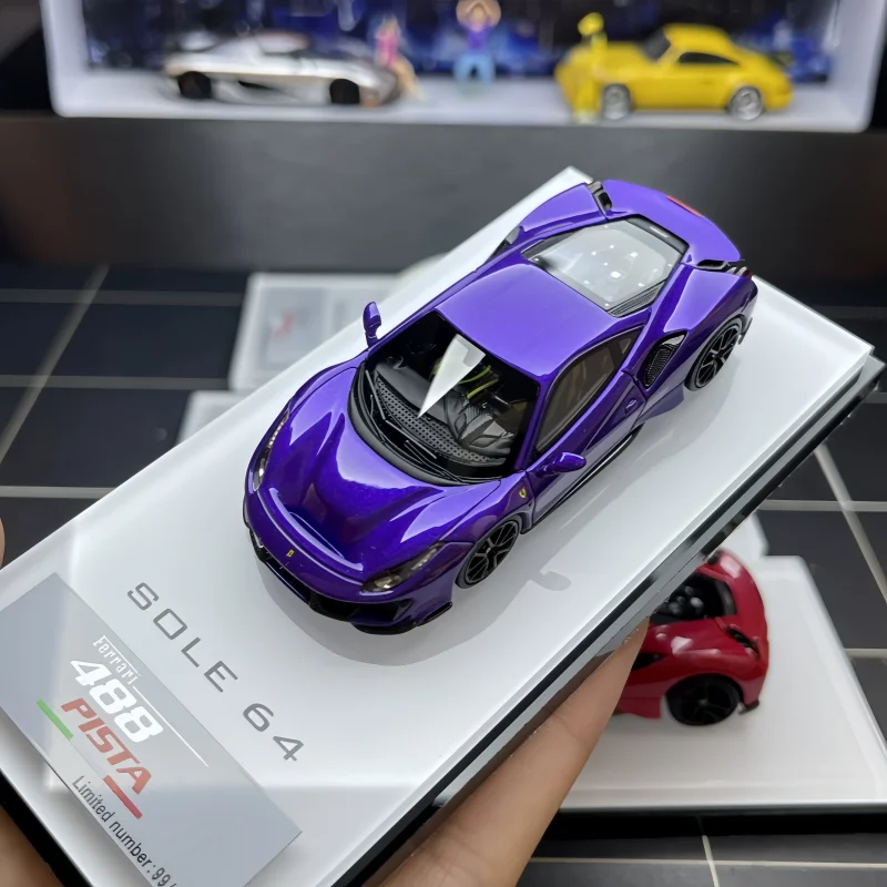 Фото RW & SOLE 1:64 488pista, реалистичная модель автомобиля из смолы, для коллекции взрослых, предмет для демонстрации, подарок для детей. В наличии. №5