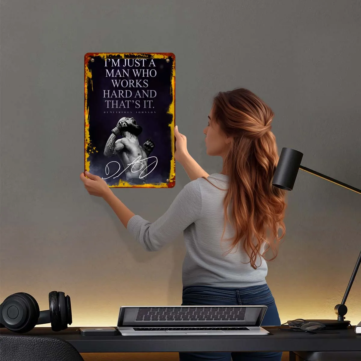 Жестяная вывеска Demetrious Johnson спортивный постер ретро металлические вывески на