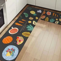 nordic style kitchen mat crystal fleece material oil proof non slip water absorbing fashion simple kitchen mat