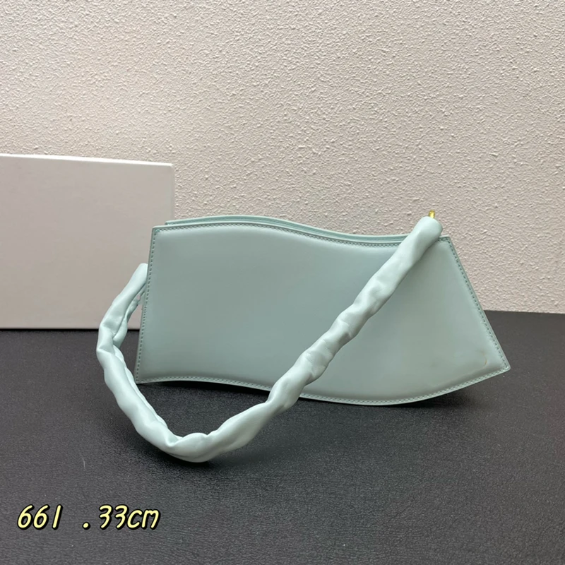 

Lady Underarm Bag LeVague Wavy Tote Top Quality Leather Women Long Handbag Vintage Chain Shoulder Bags Handbags Purse