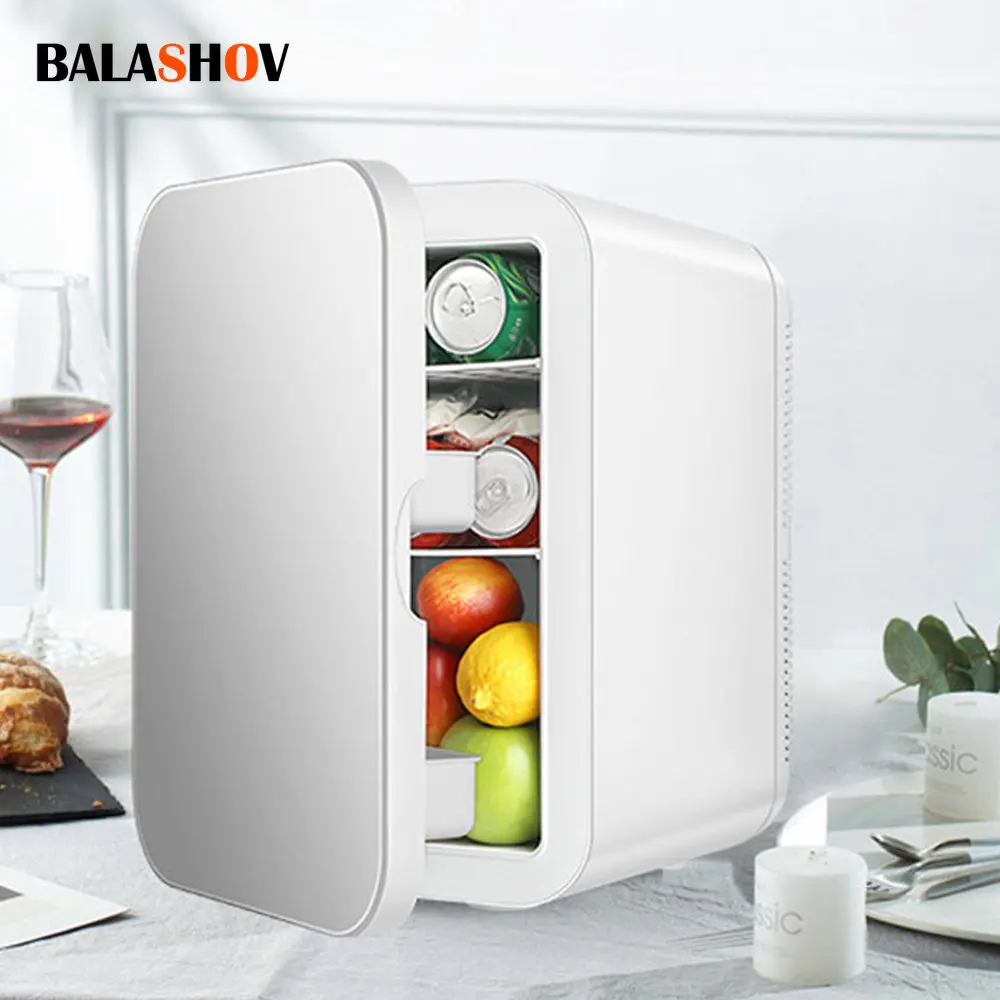 Household 20L Refrigerator Portable Dual-use Compressor Refrigerators Single Door Small Fridge Skin Cosmetic Fridge for Car Home