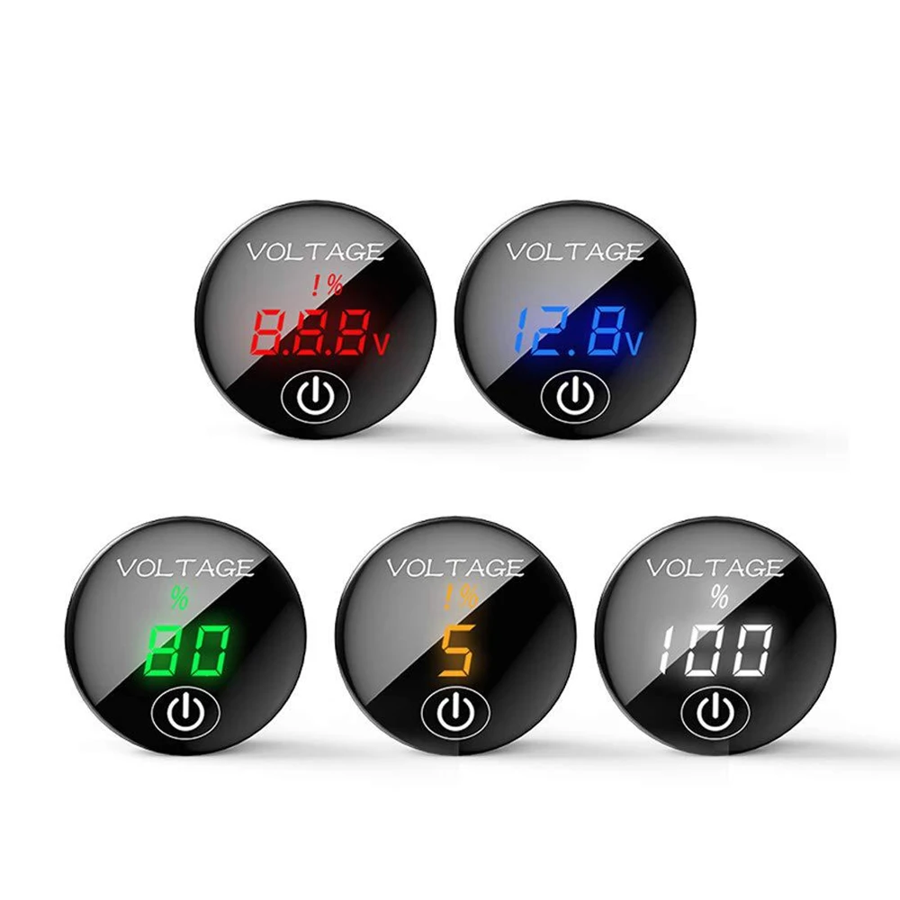 

Car Panel Digital (with Switch) Voltmeter Motorcycle Touch Display Voltmeter Capacity Battery
