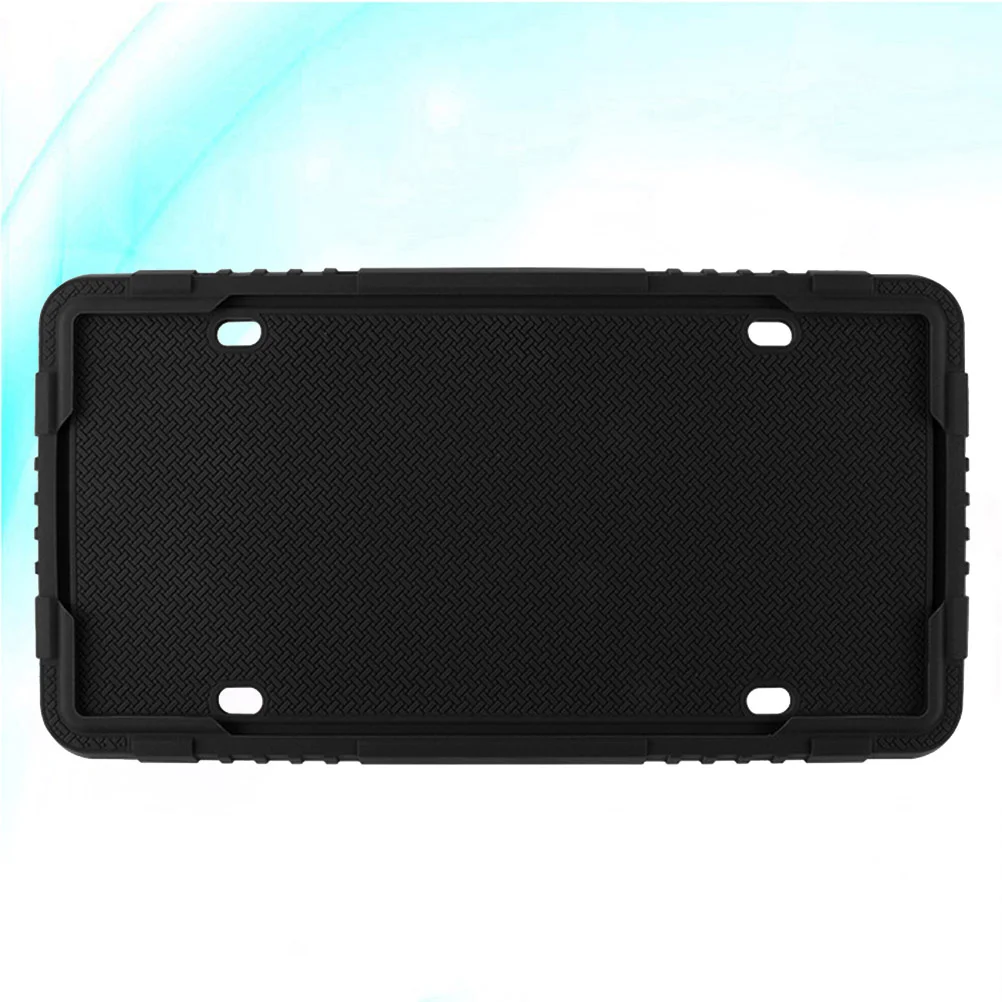 

Plate License Holder Bumper Bracket Silicone Frame Black Covers Screws Relocator Car