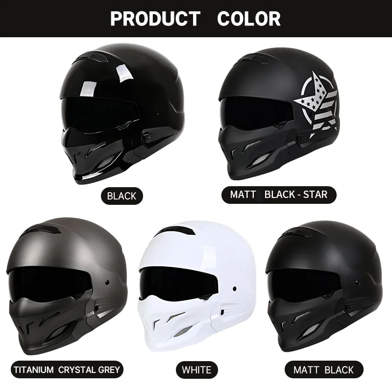 KEAZ винтажные мотоциклетные шлемы на все лицо для взрослых мужчин внутренний