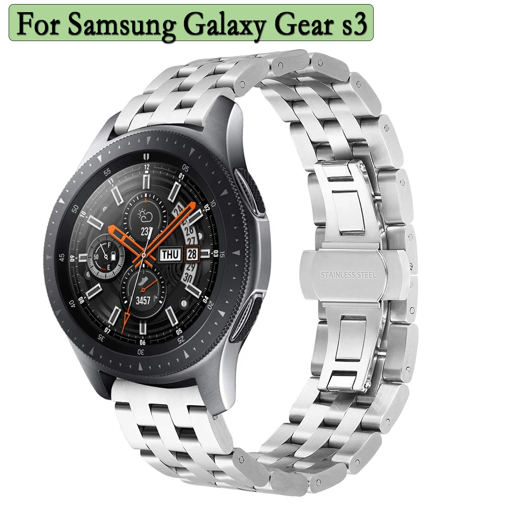

Браслет из нержавеющей стали для Samsung Gear S3/S3 Frontier/S3, классический металлический браслет в деловом стиле, аксессуары для часов, 22 мм