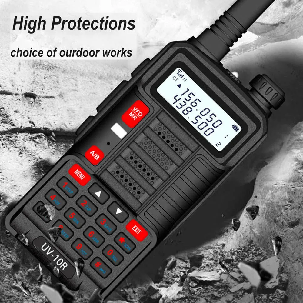 2022 Baofeng Professional Walkie Talkie UV10R 10W 128 Channels VHF UHF Dual Band 2Way CB Ham Radio Baofeng UV5R Enhanced uv10r enlarge